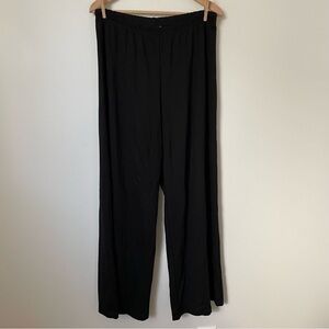 Bryn Walker Modal Wide Leg Stretch Pants Pull On Elastic Waist Black Size XL